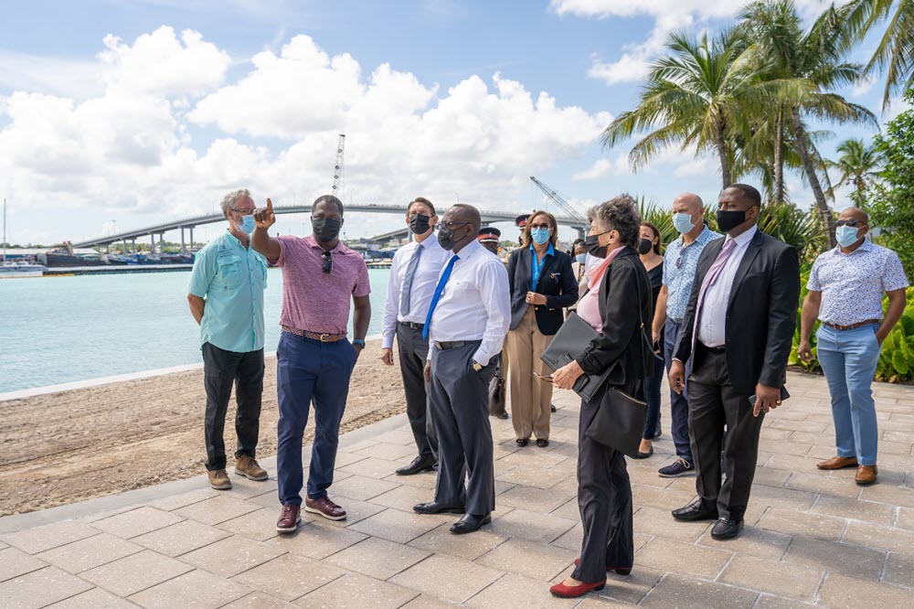 media tour presentation at hurricane hole marina in bahamas