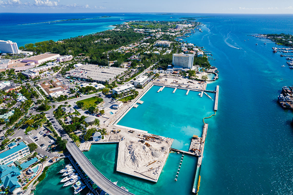 marina in construction in bahamas